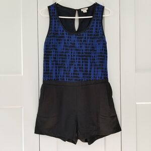 Love Riche Blue and Black Jumpsuit